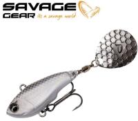 Тейл-спиннер Savage Gear Fat Tail Spin 8cm 24gr White Silver