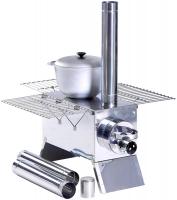 Печь “Экономка” большая 300x300x500 (нерж.сталь 0.8 мм) в сумке с решетками