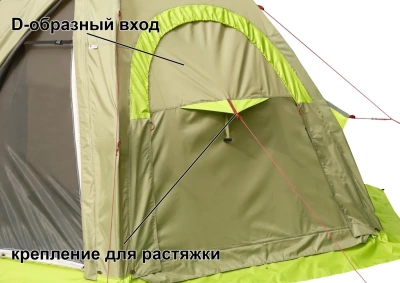 Всесезонная Универсальная палатка Лотос 5У Шторм (360х320/205 см)