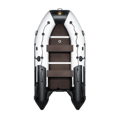 Лодка ПВХ Ривьера Максима 3600 СК "Комби" светло-серый/черный