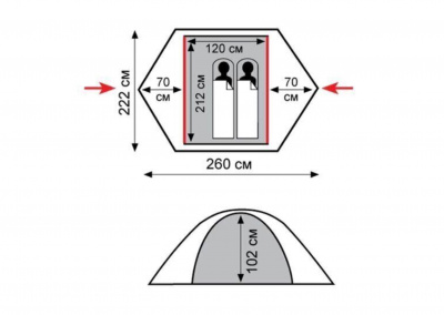 Палатка Экспедиционная Tramp Sarma 2 Green (V2)
