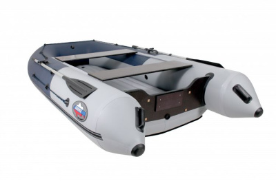 Лодка Grouper GR 335W (кокпит 80 см) НДНД (серо - синий) модель 2026 г