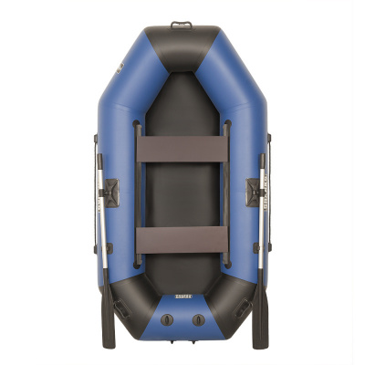 Лодка гребная под мотор Sharks S270 Люкс синий/чёрный (пол-книжка)