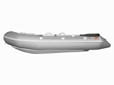 Надувная ПВХ лодка X-River Rocky 355 (оранжевый, серая фурнитура) + дублирование тканью ПВХ дна