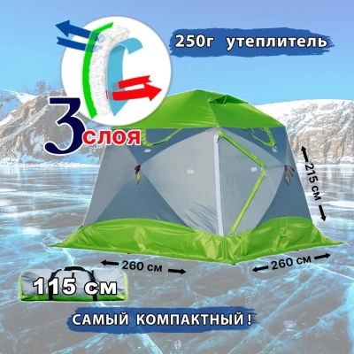 Зимняя палатка Лотос КубоЗонт 4 Классик Термо (260х260/215 см)