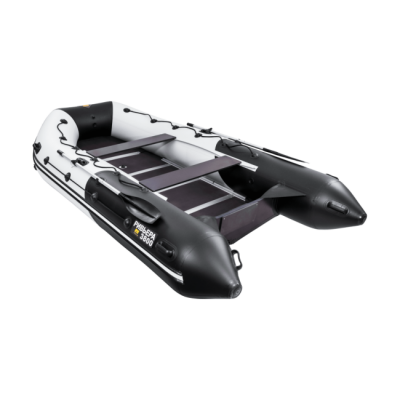 Лодка ПВХ Ривьера Максима 3800 СК "Комби" светло-серый/черный