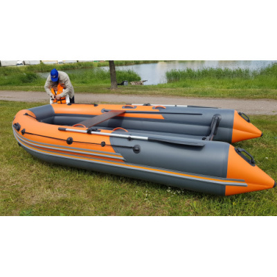 Надувная лодка ПВХ Риф Скат Тритон 400 НД (надувное дно)