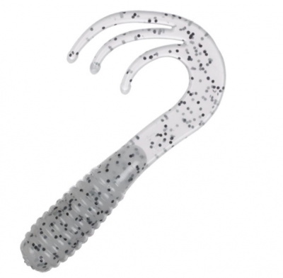 Bass Pro Shop Triple Ripple Grub 4” Milky Salt & Pepper