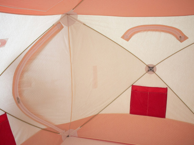 Зимняя палатка Медведь Куб 4 Люкс (2.3*2.3/2.0m) утеплённая (3-сл)