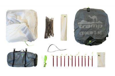 Палатка Сверхлегкая Tramp Cloud 2 Si Grey (V2)