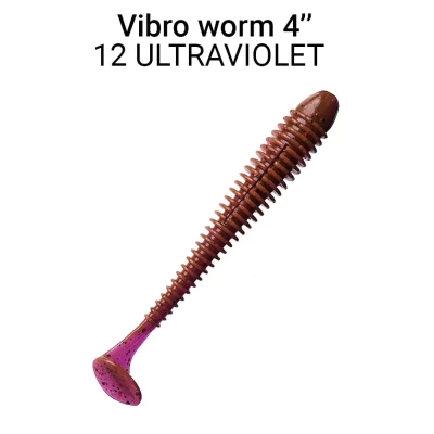 Силиконовая приманка Crazy Fish Vibro Worm 4" 75-100-12-6