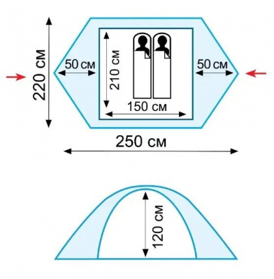 Палатка Универсальная Tramp Scout 2 (V2)