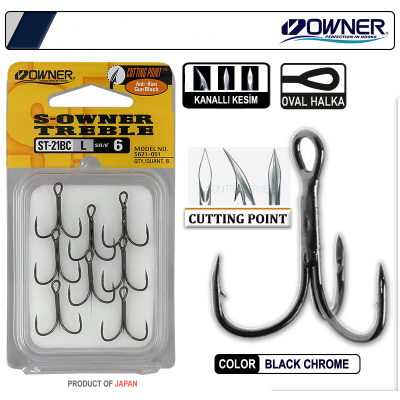Крючок-тройник Owner Treble ST-21BC L №10 8 шт.