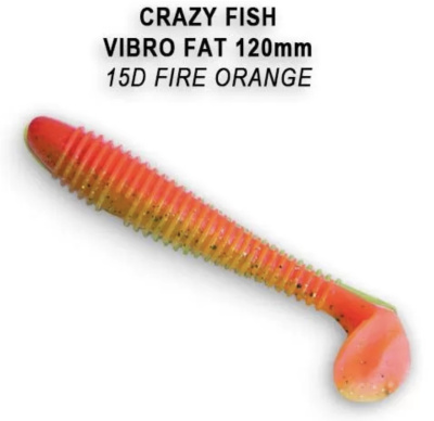 Силиконовая приманка Crazy Fish Vibro Fat 4.7" 39-120-15d-6