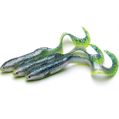 Силиконовая приманка Savage Gear 3D Real Eel LB 15cm 12gr Green Yellow Glitter / 3 штуки