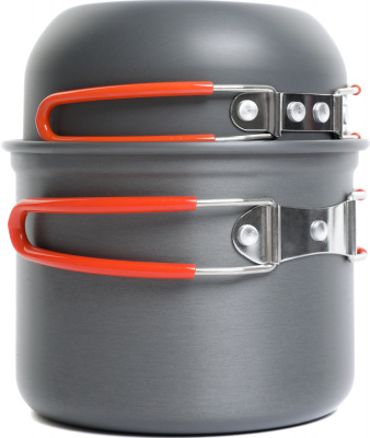 Набор посуды туристической Tramp на 1-2 персоны из анодированного алюминия TRC-075