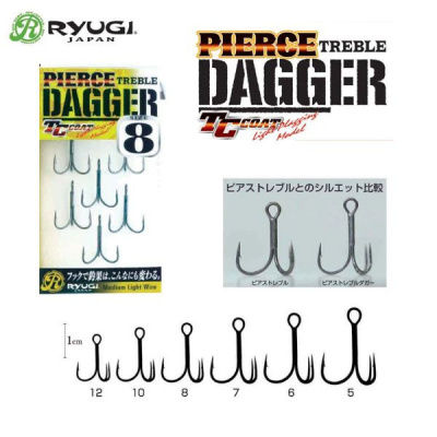 Тройник Ryugi Pierce Treble Dagger TC Coat №6 (6 шт)