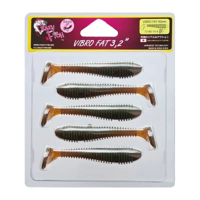 Силиконовая приманка Crazy Fish Vibro Fat 3.2" 73-80-10-