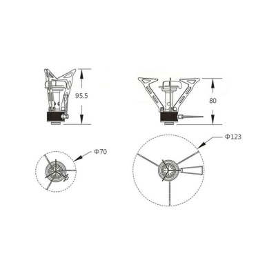 Tramp горелка с ветрозащитой TRG-042