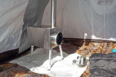 Печь Берег для палатки "Экономка" Малая New (без экранов - труба 65мм)