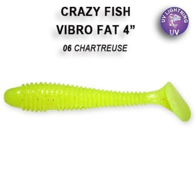 Силиконовая приманка Crazy Fish Vibro Fat 4" 14-100-6-6