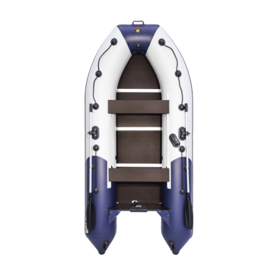 Лодка ПВХ Ривьера Компакт 3400 СК "Комби" светло-серый/синий
