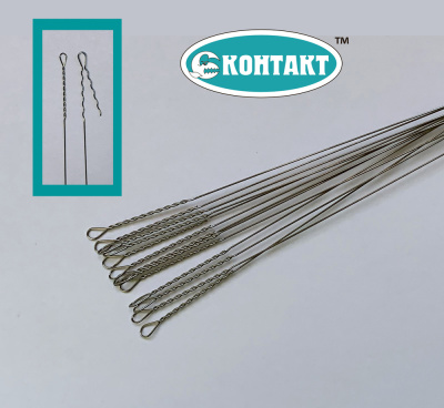 Поводок КОНТАКТ "Струна №2" диаметр 0,4 мм, 15 см  тест 15 кг