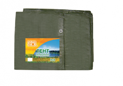 Тент Sol 6х10 м Терпаулинг, зеленый