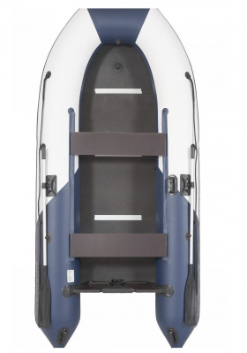 Лодка моторная килевая Лоцман М-350 Премиум (бело-синий)