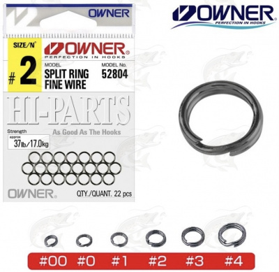 Кольца заводные Owner Split Ring Fine Wire №3 19.2кг/20шт