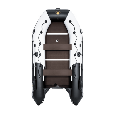 Лодка ПВХ Ривьера Максима 3800 СК "Комби" светло-серый/черный