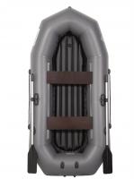 Лодка гребная под мотор Лоцман Профи 240 ВНД (серый)