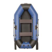 Лодка гребная под мотор Sharks S240 Люкс синий/чёрный (пол-книжка)