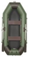 Лодка гребная под мотор Sharks S270 Люкс зелено/чёрный (пол-книжка)