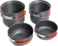 Набор посуды туристической Tramp на 1-2 персоны из анодированного алюминия TRC-075