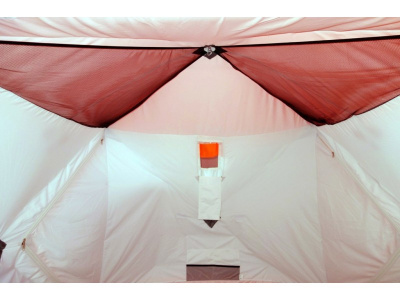 Всесезонная палатка Призма Шелтерс Премиум (2-сл) 215*215 (бело-зелёный)