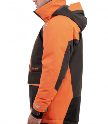 Костюм рыболовный Graff (поплавок -15°С) (215ОВ-11 черно-оранжевый) размер XXL (176-182)