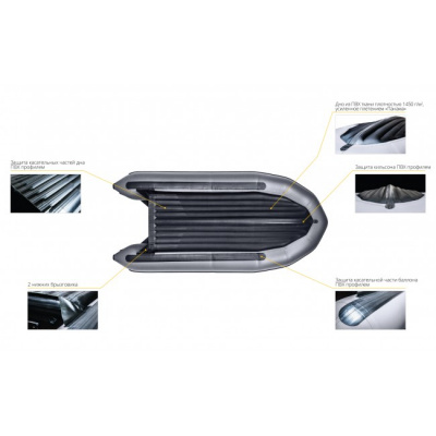 Лодка ПВХ Apache 3300 НДНД графит