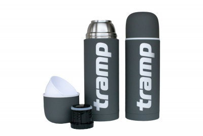 Термос Tramp Soft Touch 1.0 л серый