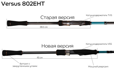 Спиннинг CF Crazy Fish Versus CFVS802HHT 2.44m 20-70gr Extra Fast