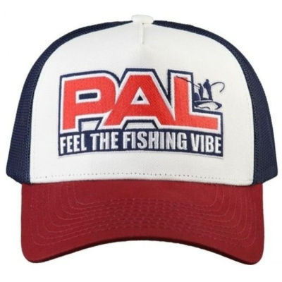 Бейсболка PAL Feel The Fishing Vibe 2023  синяя сетка - бардовый козырек