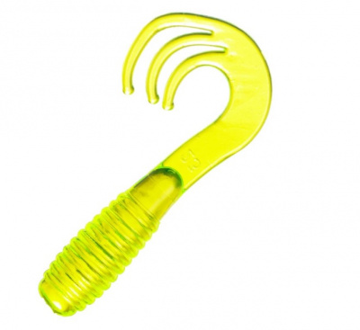 Bass Pro Shop Triple Ripple Grub 4” Chartreuse