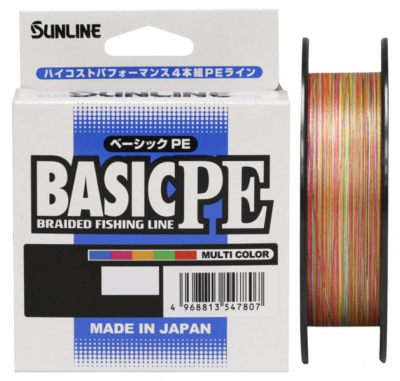 Шнур Sunline Basic PE HG 150m (Multicolor 5C) #1.5/0.209mm 25lb/11.0kg