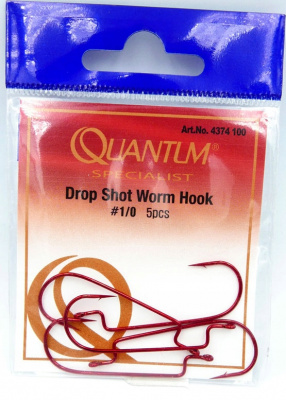 Крючки QUANTUM Drop Shot Worm Hook #1