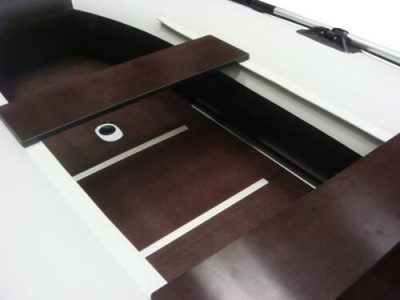 Лодка ПВХ Ривьера 2900 СК "Касатка" светло-серый/чёрный