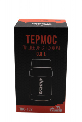 Термос Tramp пищевой в чехле 0.8 л синий