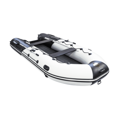 Лодка ПВХ Ривьера 4000 НДНД "Комби" светло-серый/черный