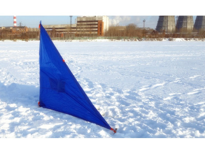 Зимнее укрытие для рыбака Пингвин Крыло 175*350 (синий)