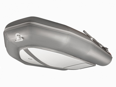 Надувная ПВХ лодка X-River Rocky 375 (оранжевый, серая фурнитура) + дублирование тканью ПВХ дна и баллонов