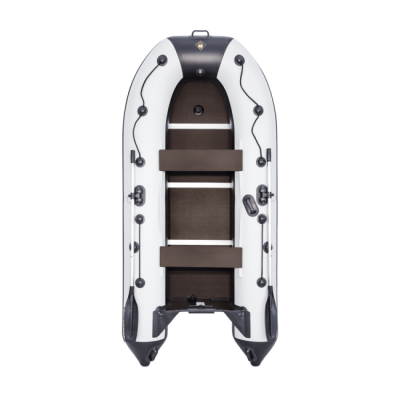 Лодка ПВХ Ривьера Компакт 3200 СК "Касатка" светло-серый/черный